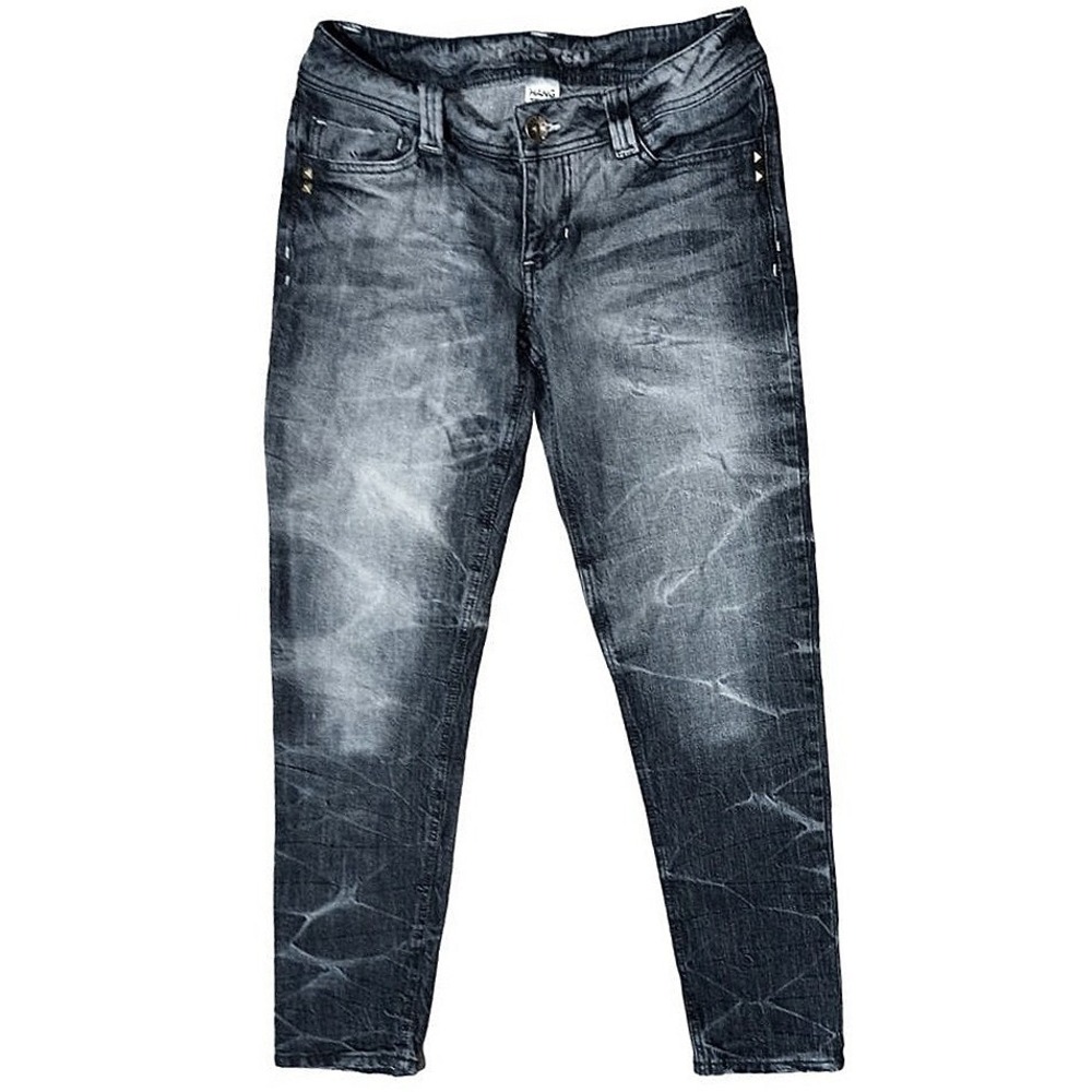 Punk Rock Hang Ten Skinny Jeans Womens‎ Size 5 Blue Acid Wash Studded